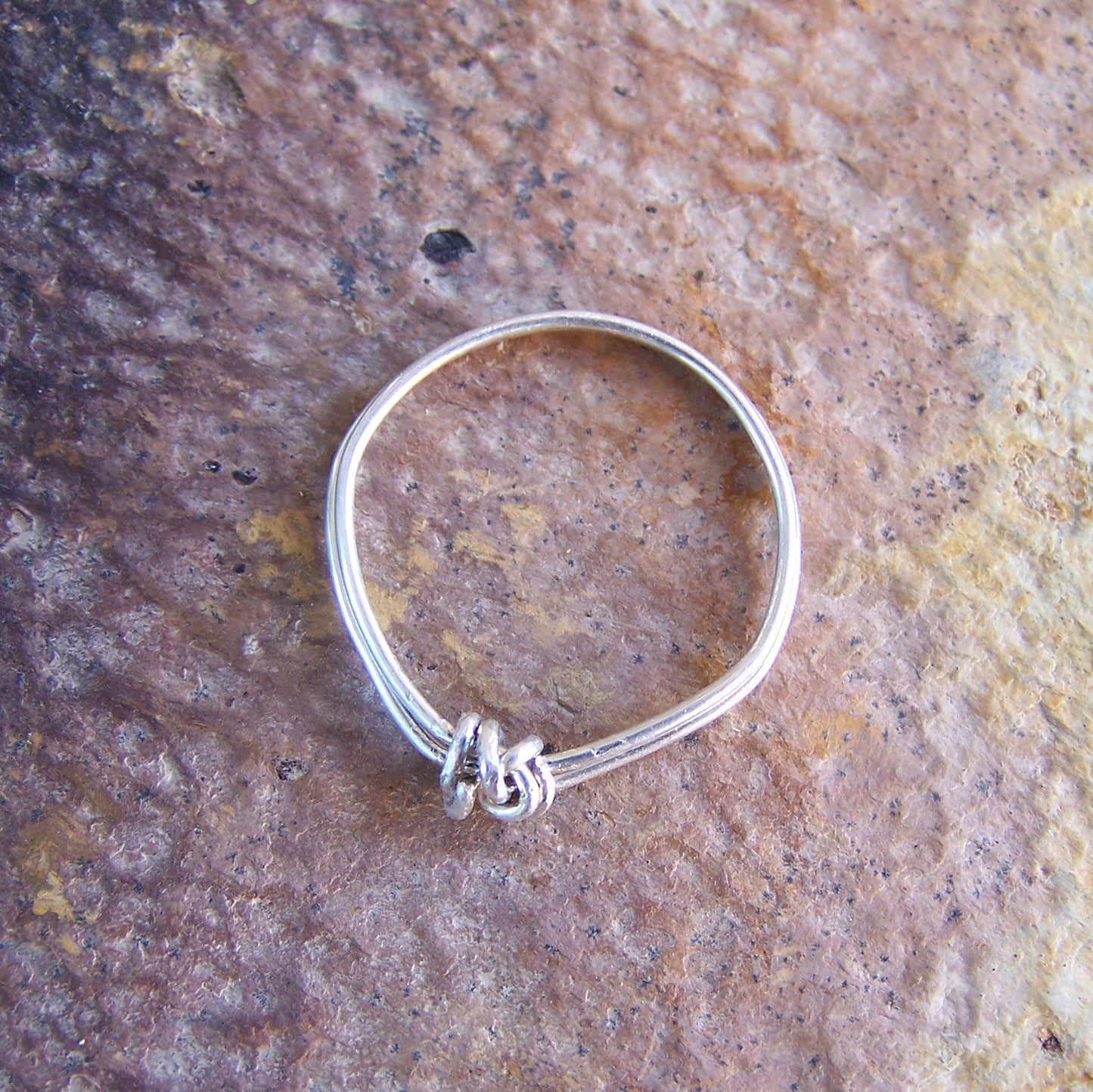Sterling Silver Wire Knot Ring, size 7 - 7.25