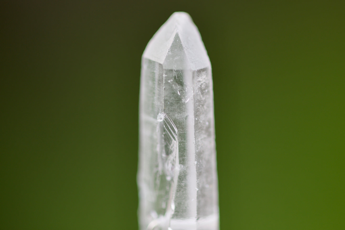 Clear Quartz Crystal Point, Red Coral, Black Tourmaline, and Sterling Silver Pendant on a Leather Cord Necklace