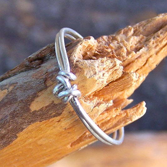 Sterling Silver Wire Knot Ring, size 7 - 7.25