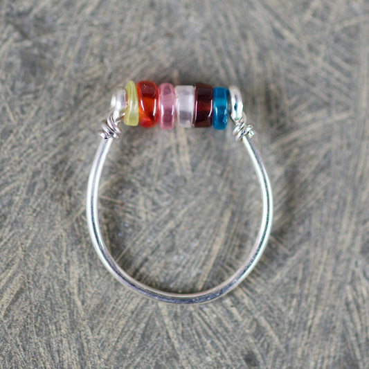 Zircon and Sterling Silver Ring, size 8.5