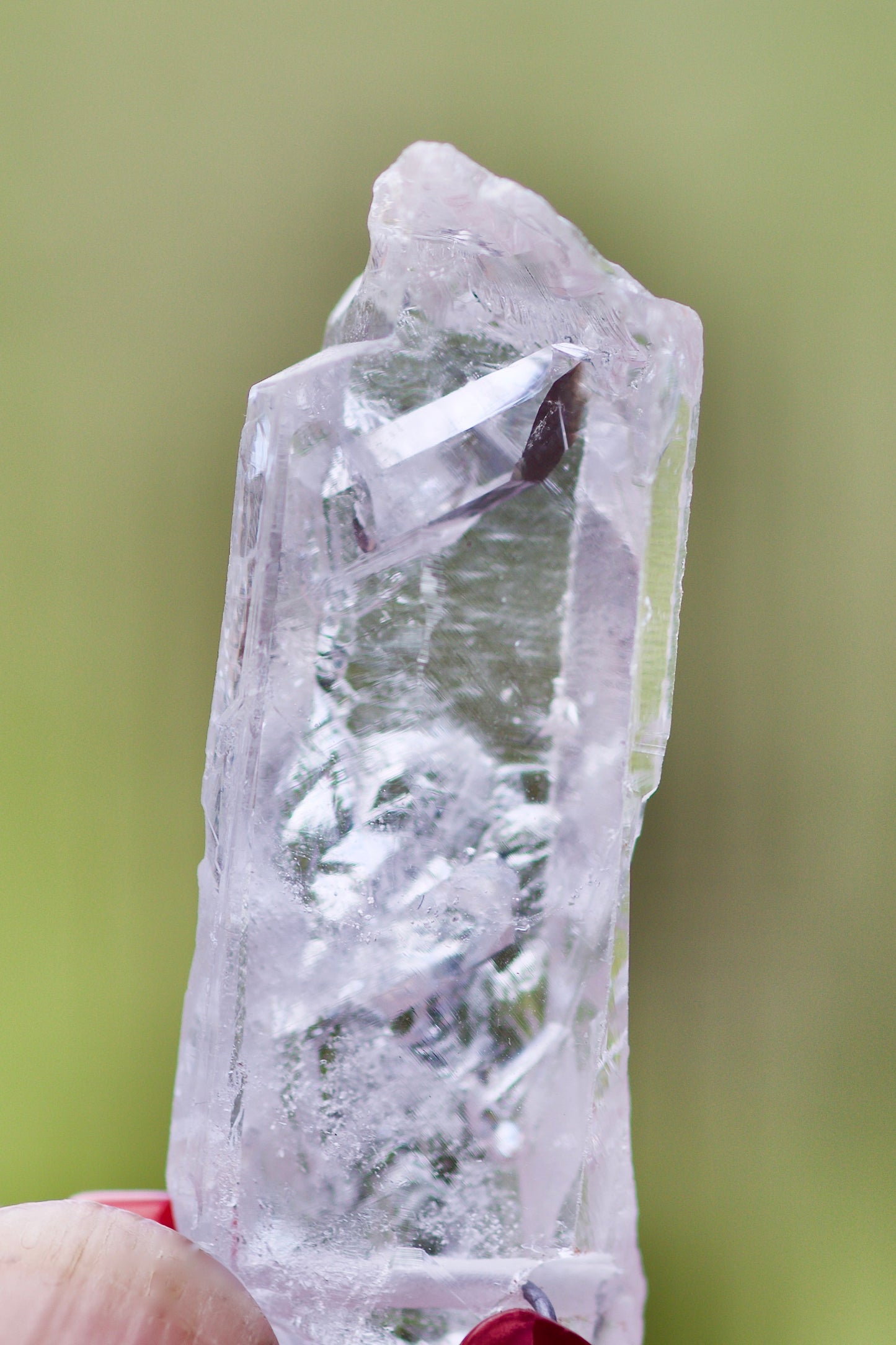 Rainbow / Pride / Chakra Stones and Clear Quartz Warrior Crystal, Sterling Silver, and Leather Necklace