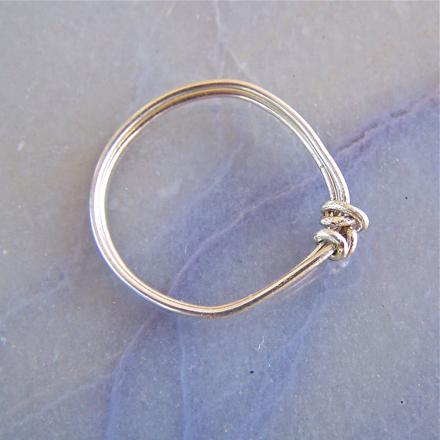 Sterling Silver Wire Knot Ring, size 7 - 7.25