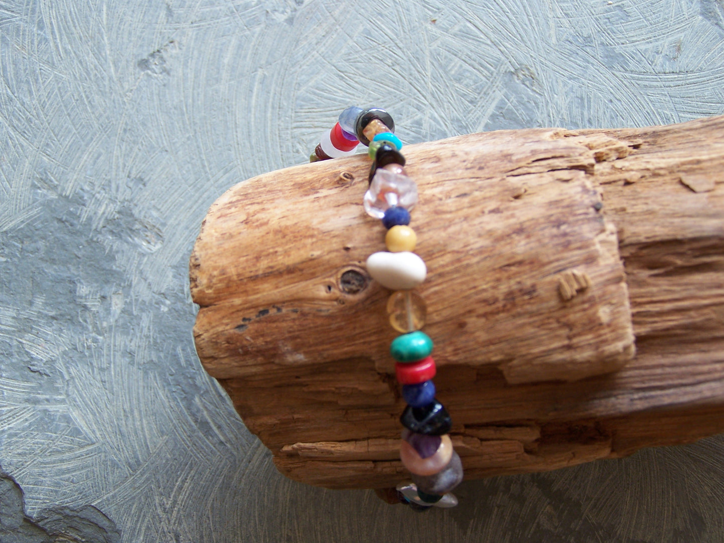 Multi-Stone and Sterling Silver Bracelet to fit a 7.5" wrist