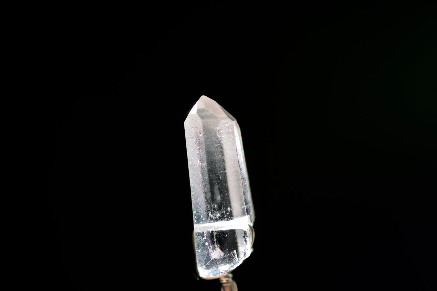 Raw Carnelian, Turquoise, Clear Quartz Point and Sterling Silver Pendant Necklace