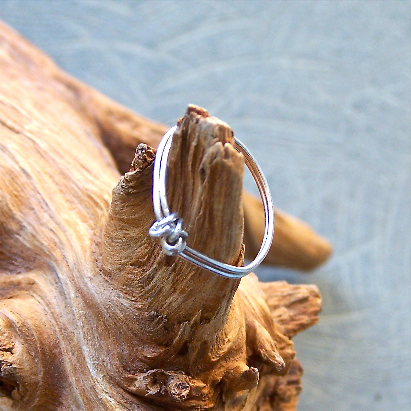 Sterling Silver Wire Knot Ring, size 7 - 7.25