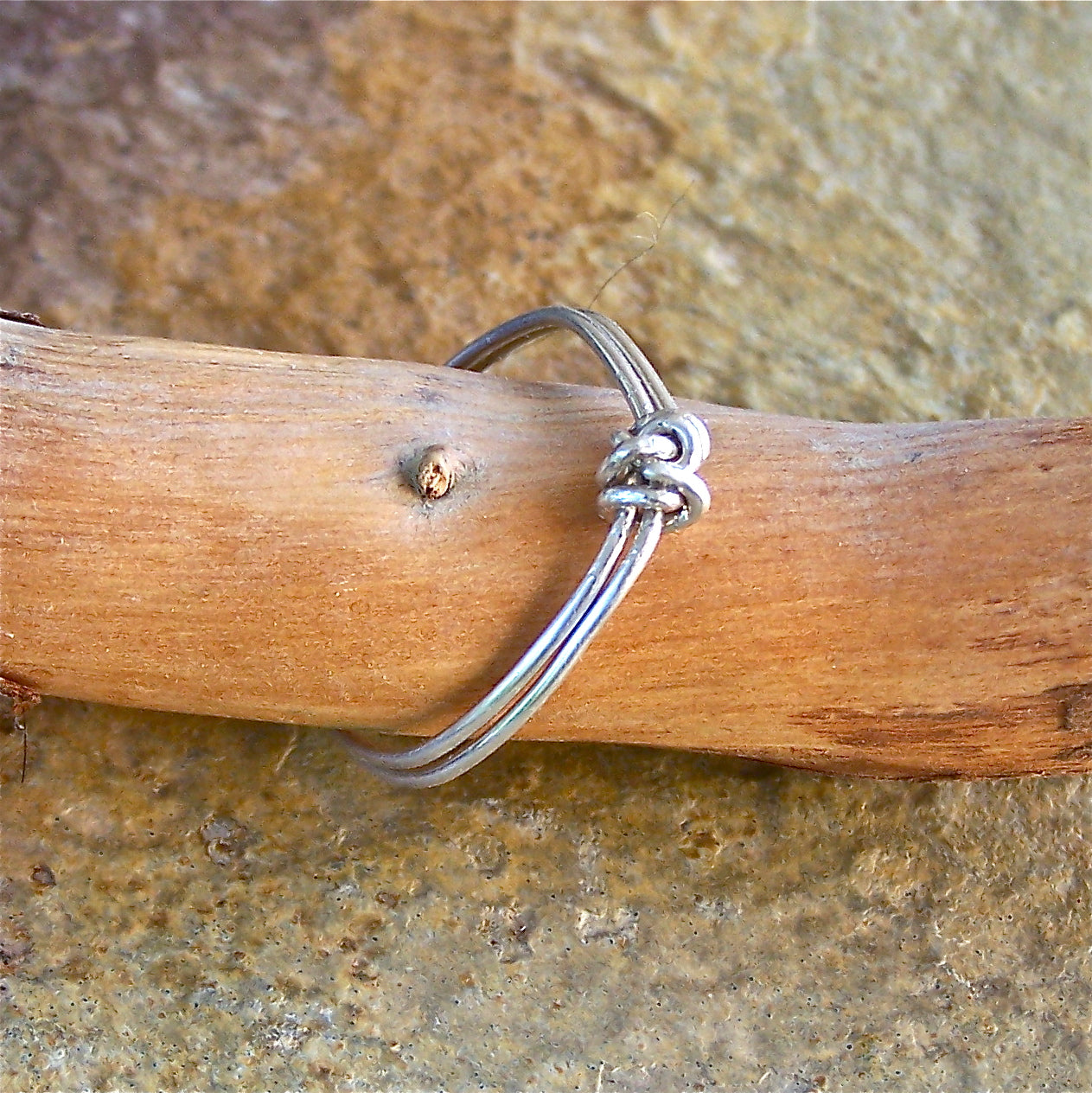 Sterling Silver Wire Knot Ring, size 7 - 7.25