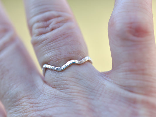 Winding Road Sterling Silver Ring, size 7.25 (#2)