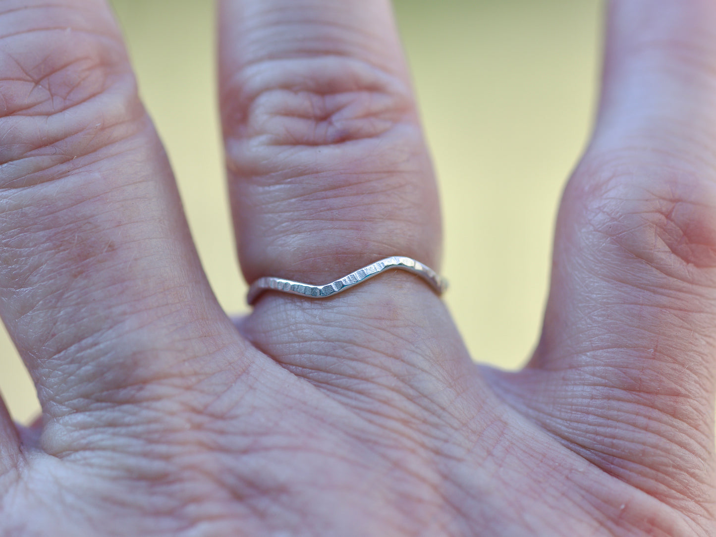 Winding Road Sterling Silver Band Ring, size 7.25 (#1)