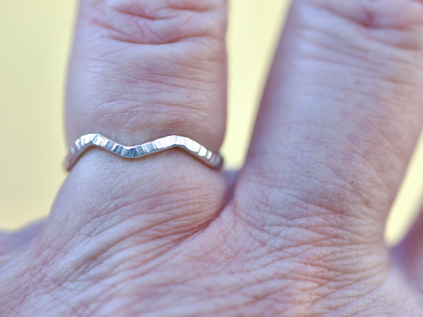 Winding Road Sterling Silver Band Ring, size 6.5 (#1)
