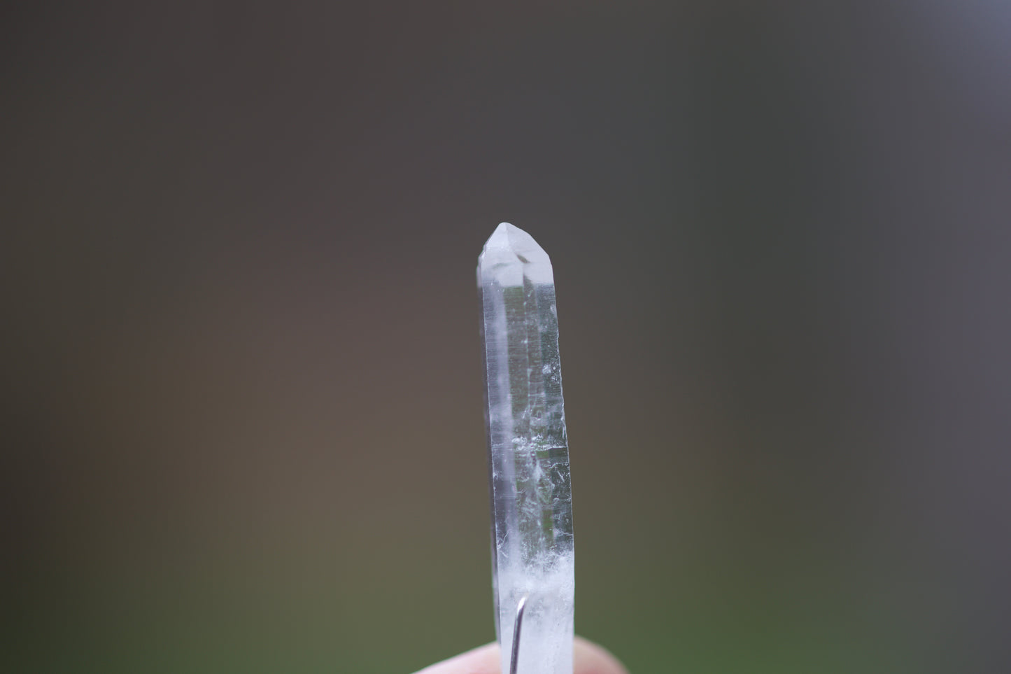 Jasper, Turquoise, Obsidian, Clear Quartz Channeling Crystal Point, and Sterling Silver Double-sided Pendulum