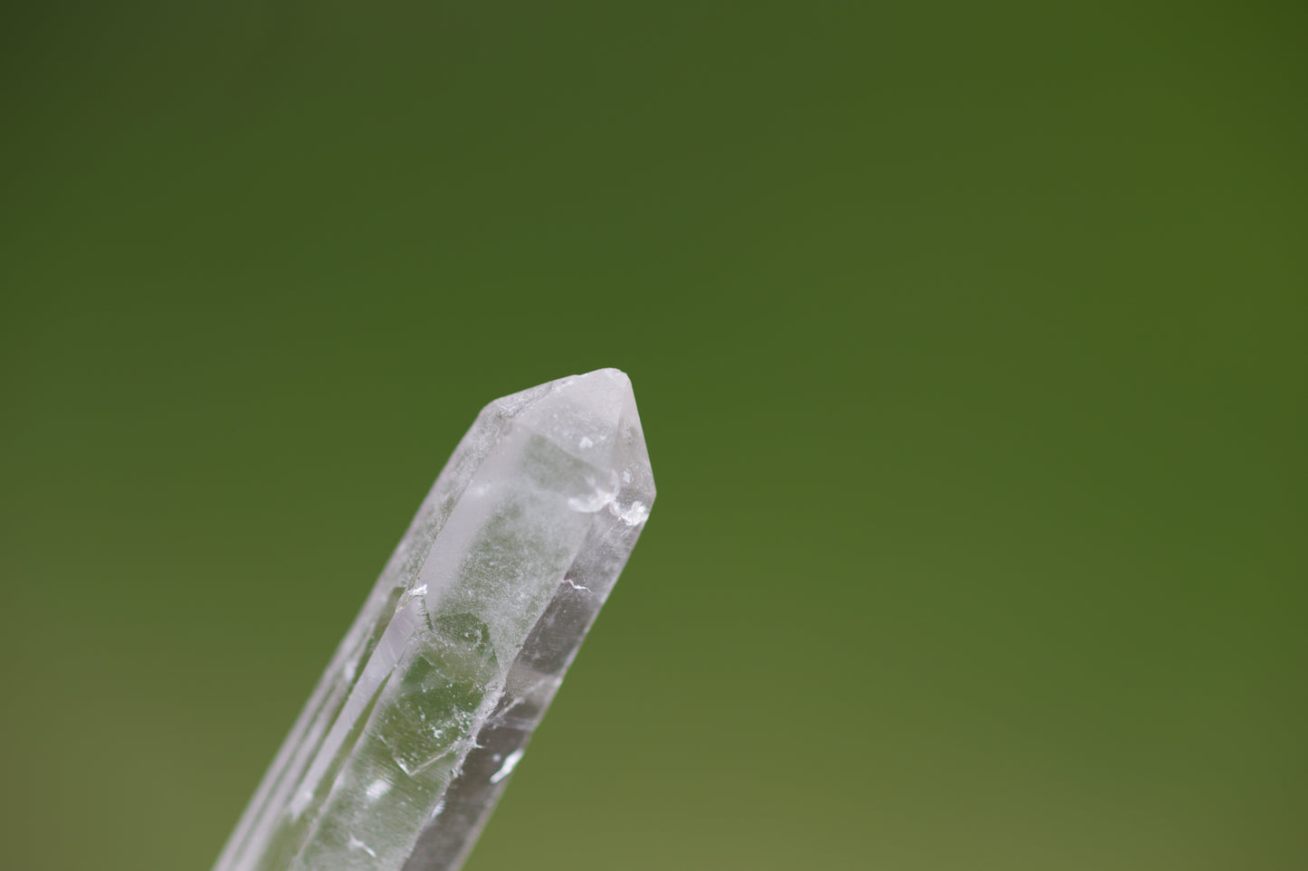 Green Fluorite, Blue Tiger Eye, Single Termination Clear Quartz Crystal, and Sterling Silver Double-sided Pendulum